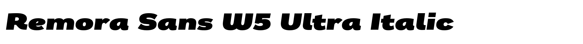 Remora Sans W5 Ultra Italic image